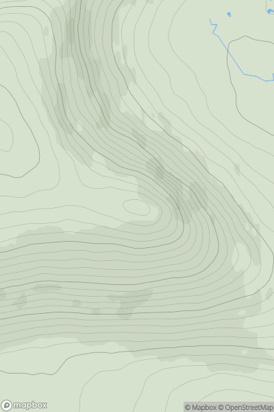Thumbnail image for Sron na Saobhaidhe [Loch Treig to Loch Ericht] showing contour plot for surrounding peak